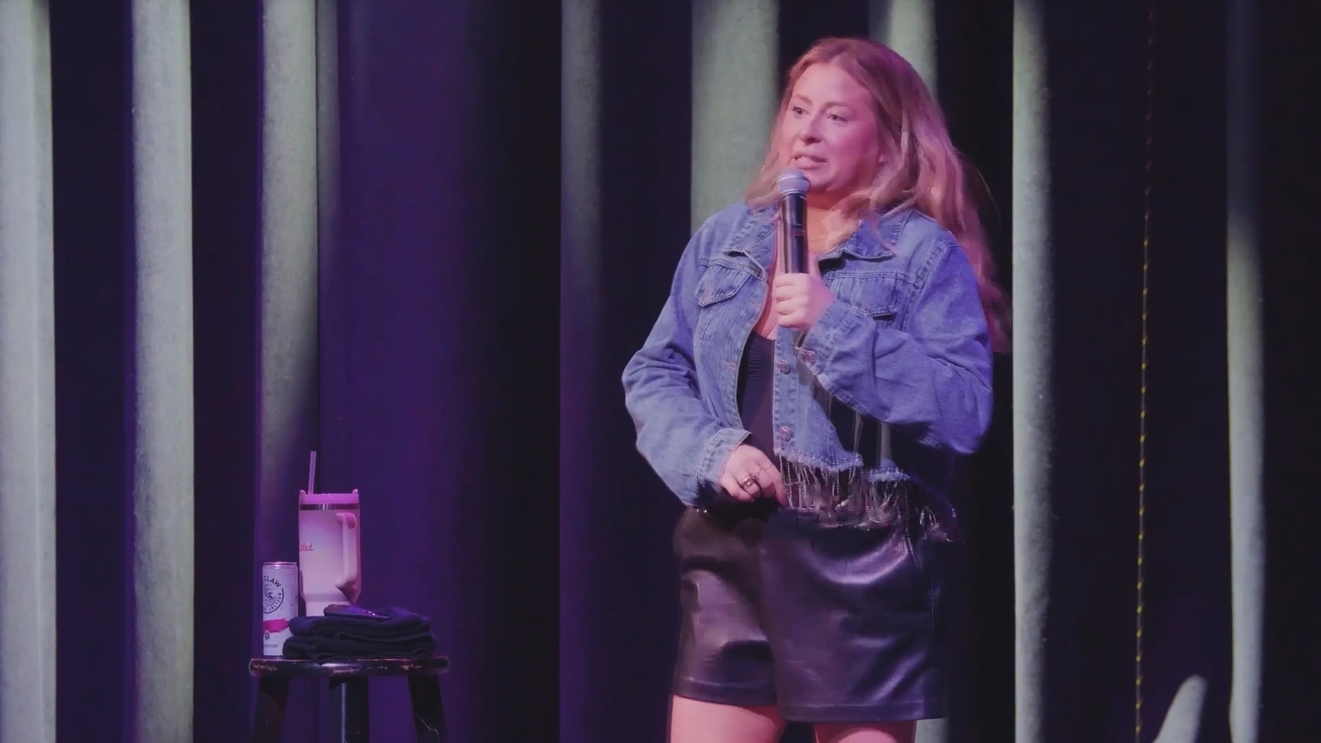 Becky Robinson performing live on stage
